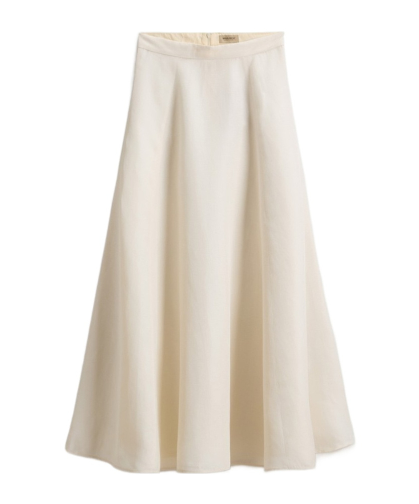 Woolrich Long Skirt In Linen Blend
