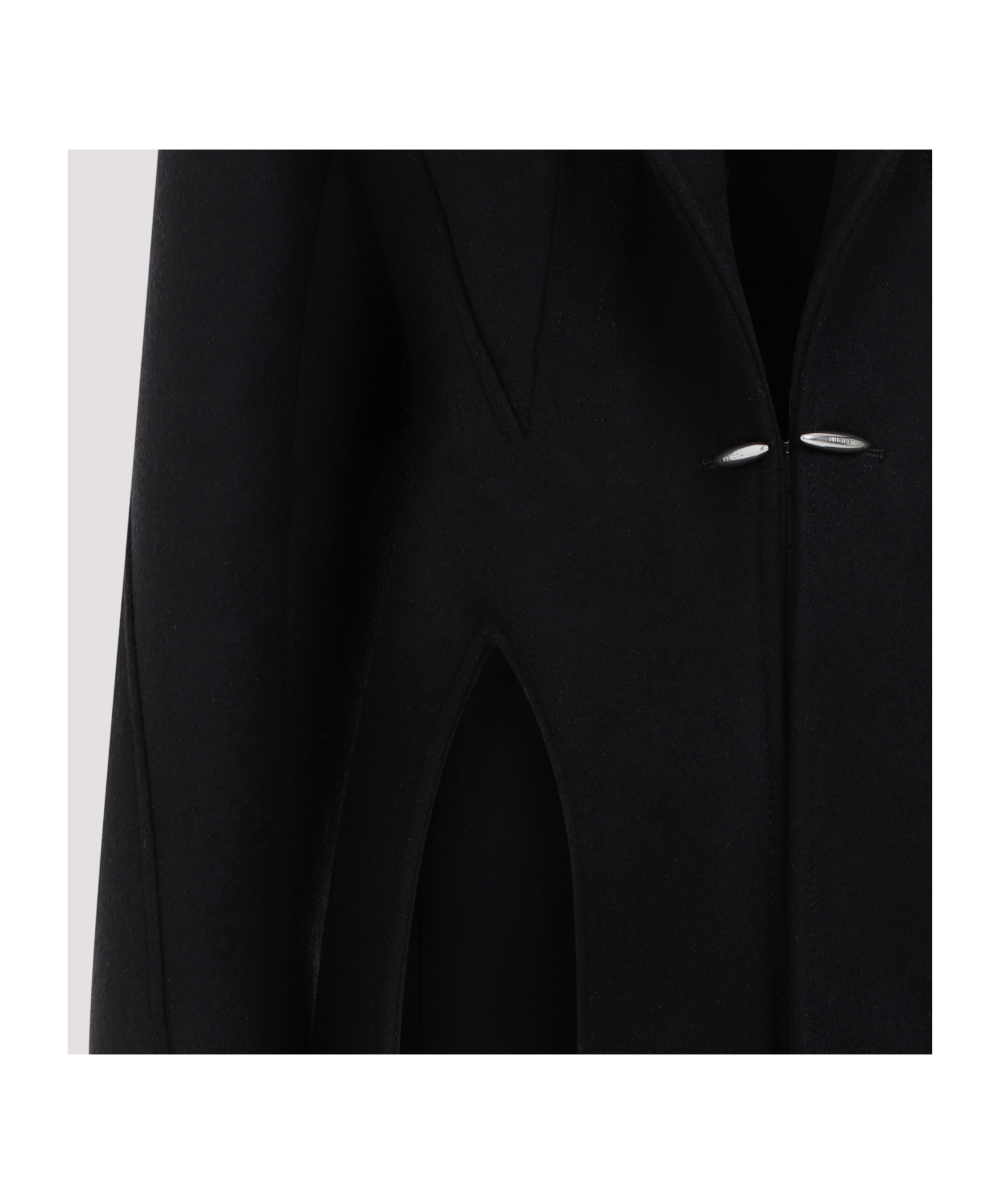 Shop Mugler Single-breasted Wool Coat In Black