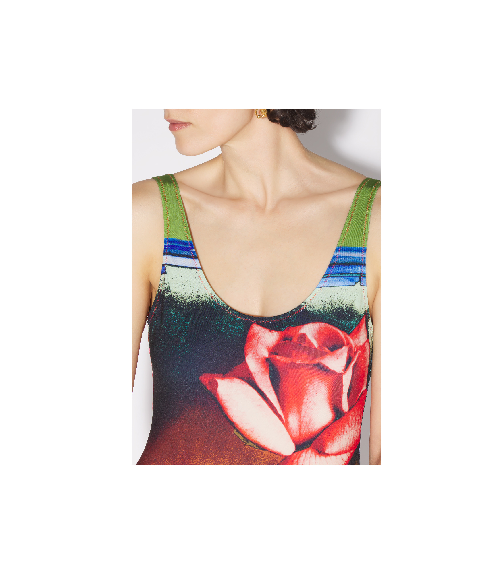 Shop Jean Paul Gaultier The Red Roses Swimsuit