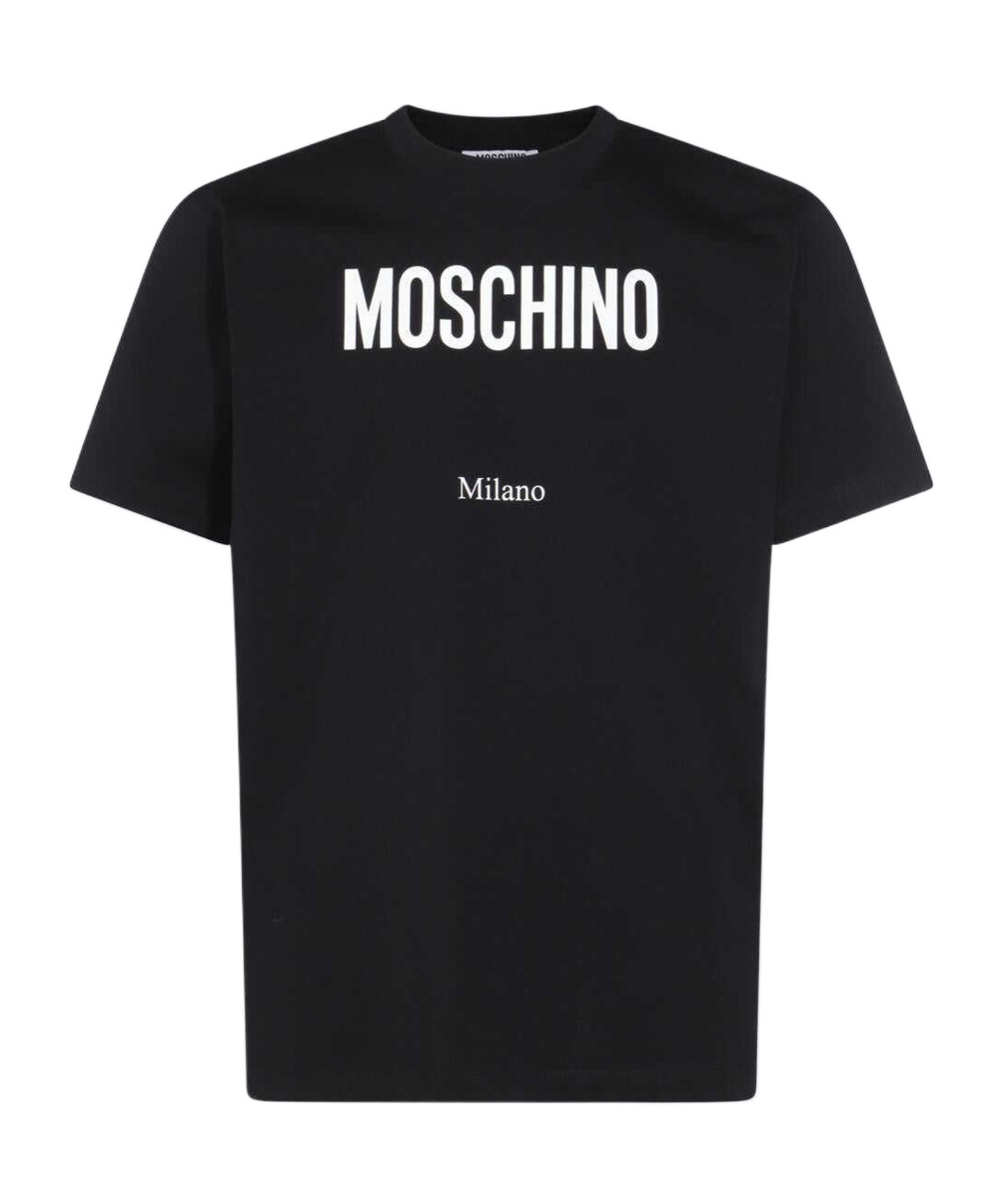 Moschino Crew Neck Graphic T-shirt With Short Sleeves In Black