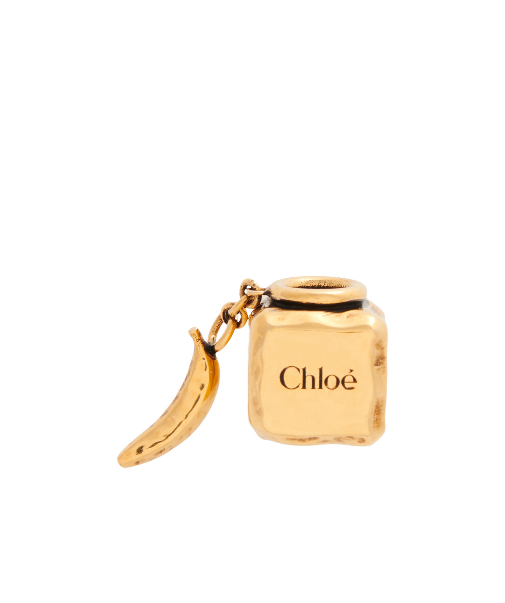 Shop Chloé Dice Brass Bracelet Pendant In Nude