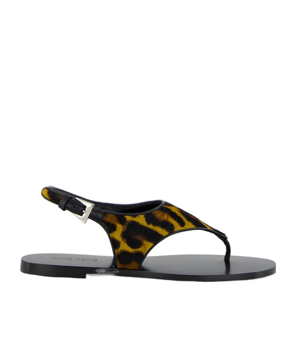 Paris Texas Leopard-print Flat Sandals