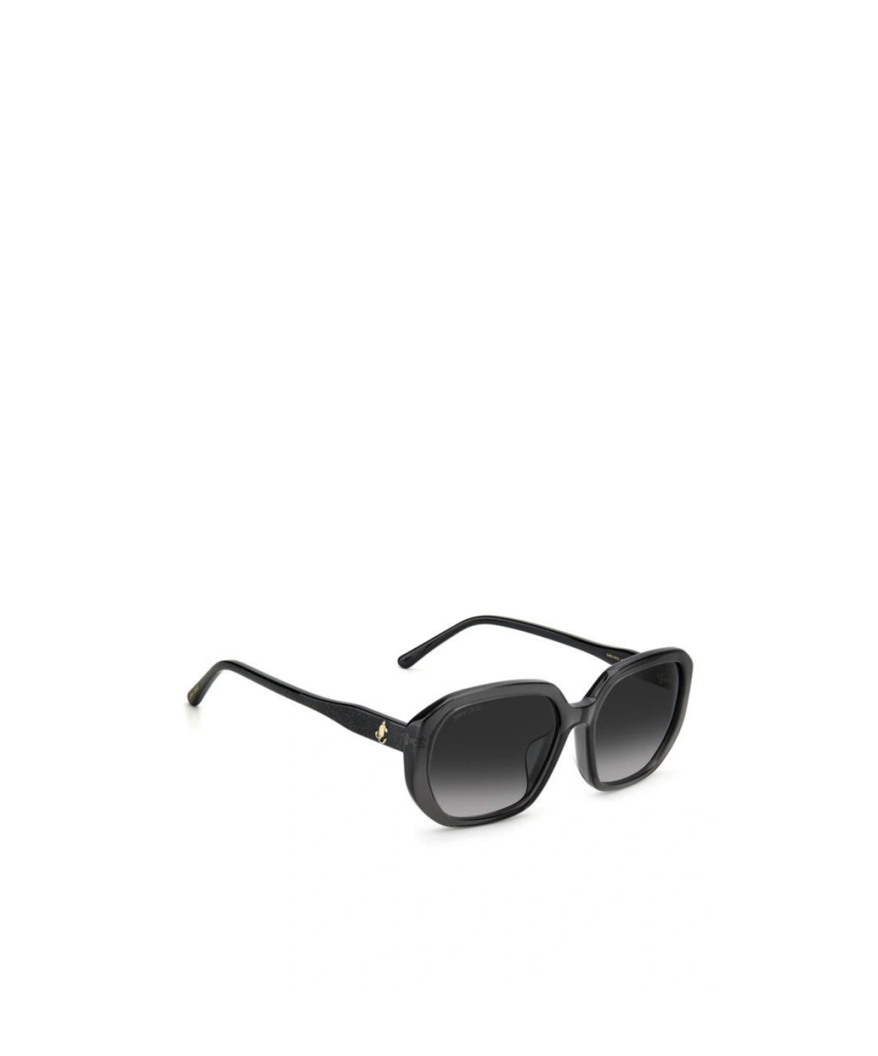 Jimmy Choo Geometric Frame Sunglasses In Black
