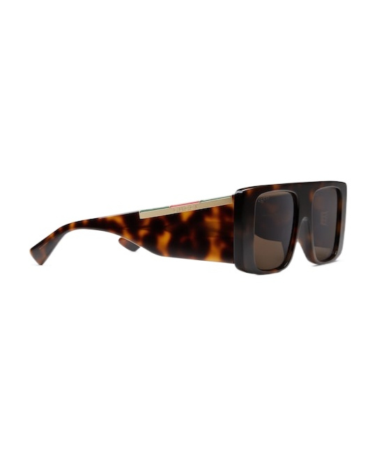 Gucci Rectangular Frame Sunglasses In Brown