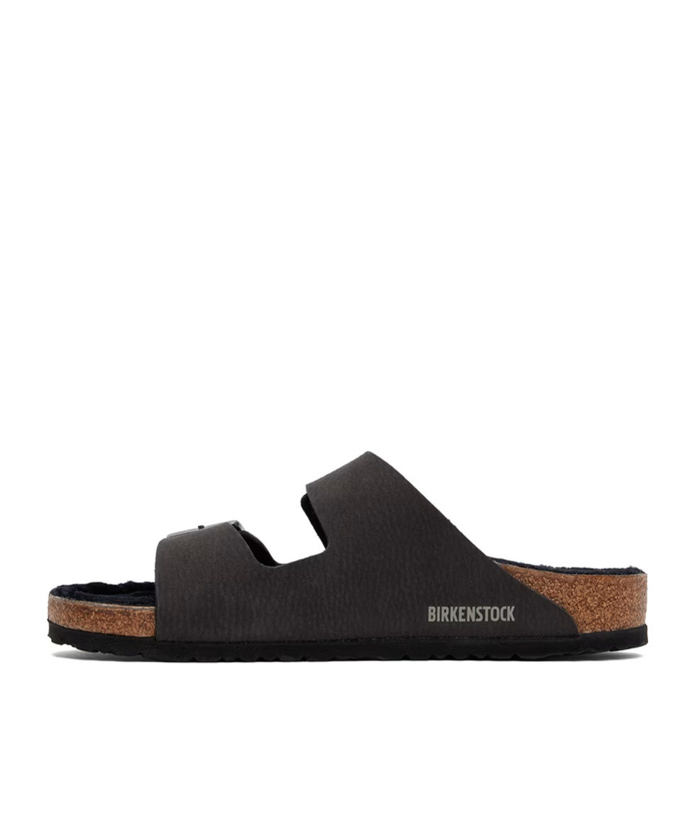 Birkenstock Pin Button Detail Slippers In Black