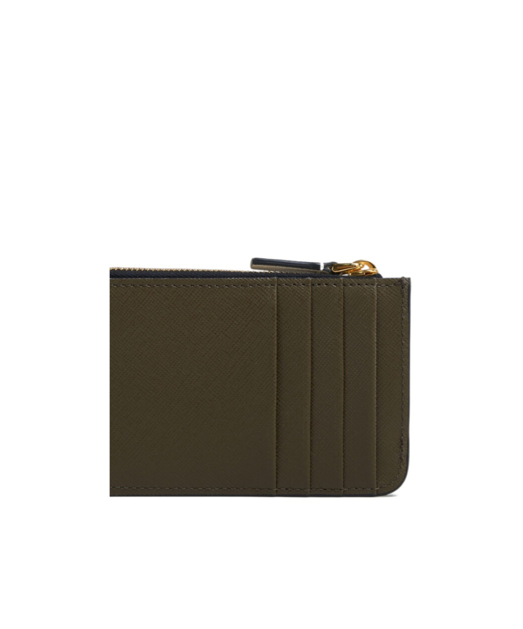 Marni Deep Blue Cream And Green Saffiano Leather Card Case In Black
