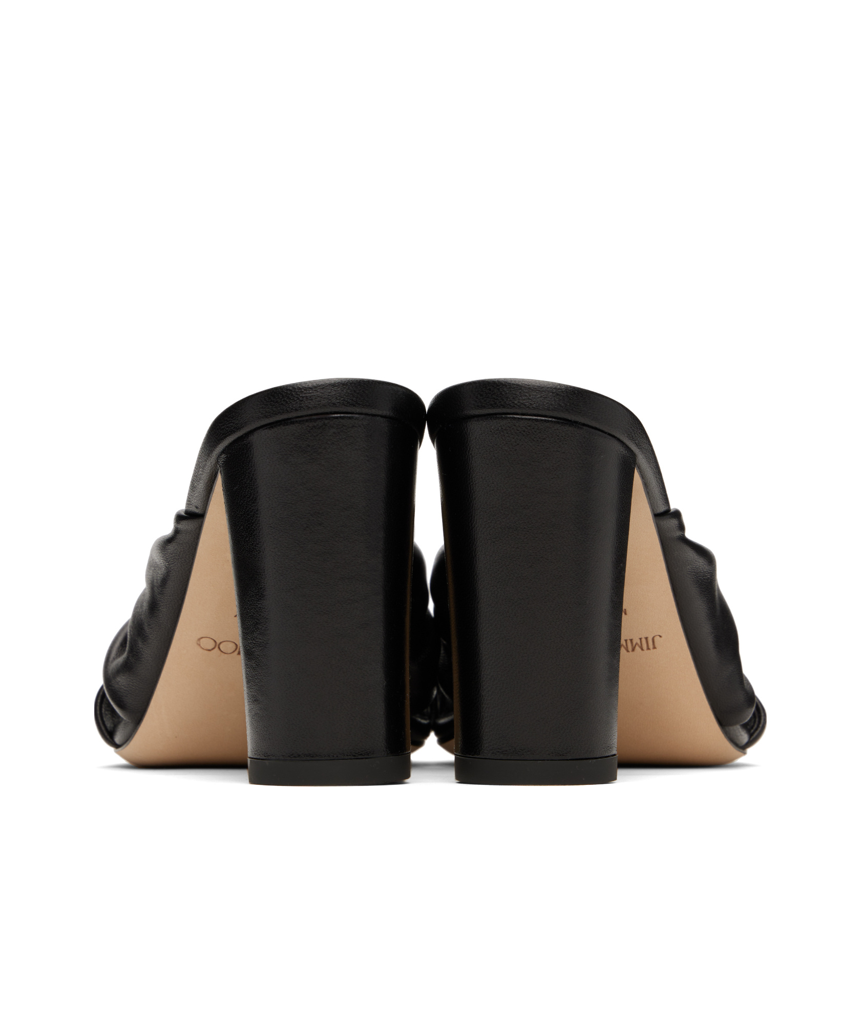 Jimmy Choo Avenue Crisscross Slide Sandals In Black