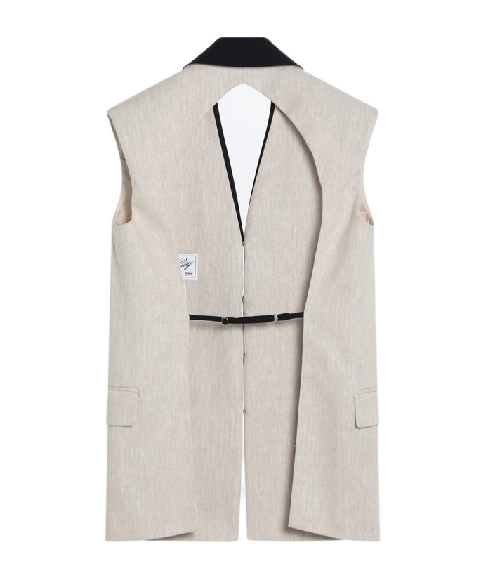 Shop Erika Cavallini Waistcoat With Open Back In White