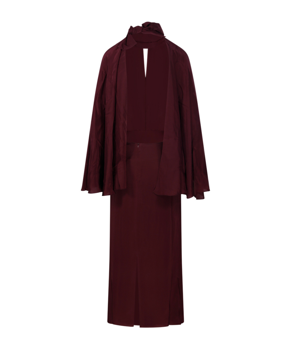 Johanna Ortiz Wine Parajes Lejanos Ankle Dress In Brown