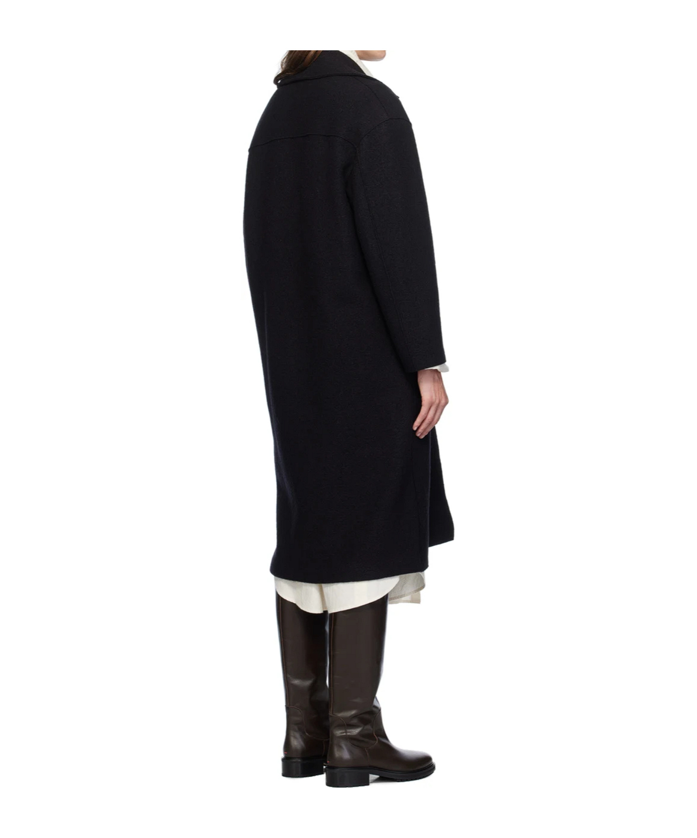 Shop Harris Wharf London Black Coat