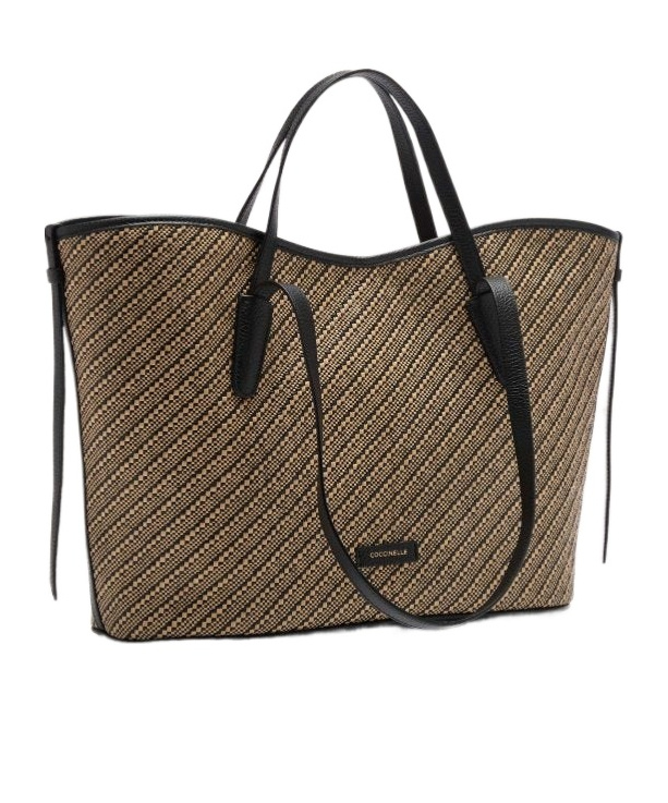 Coccinelle New Never Without Bag Bicolor Straw Large