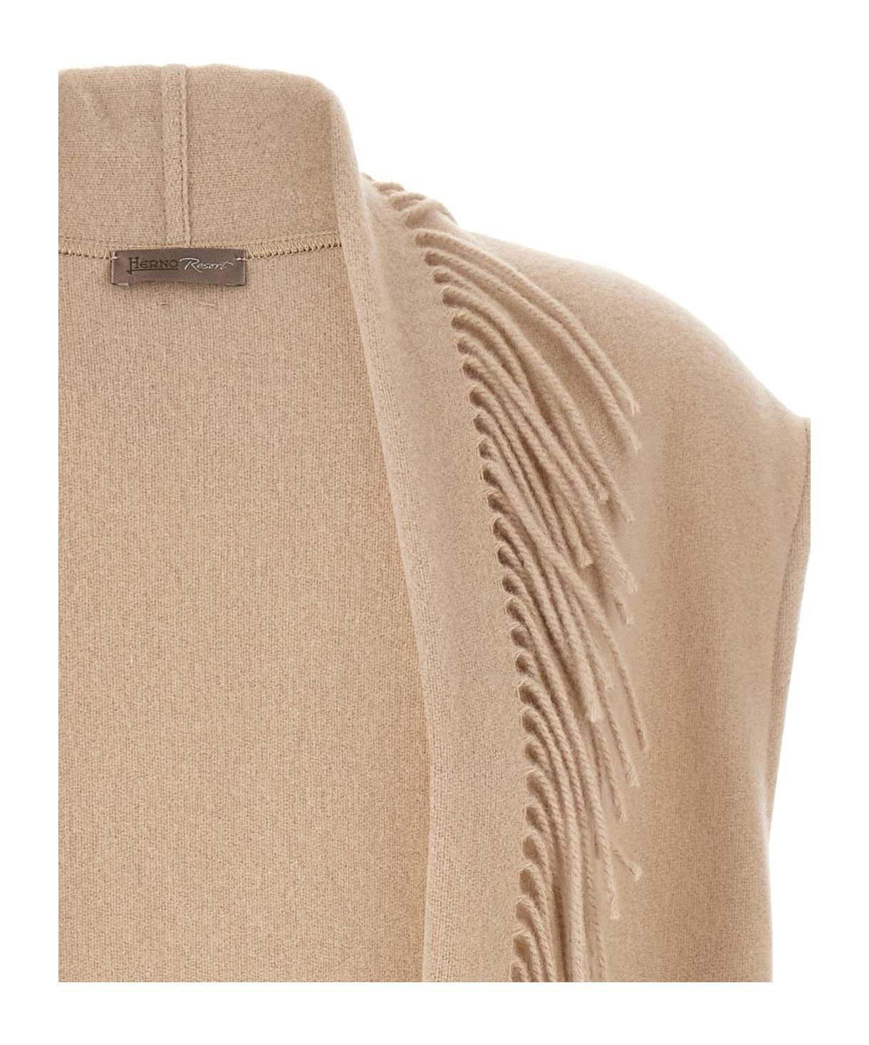 Herno Sleeveless Coat In Nude