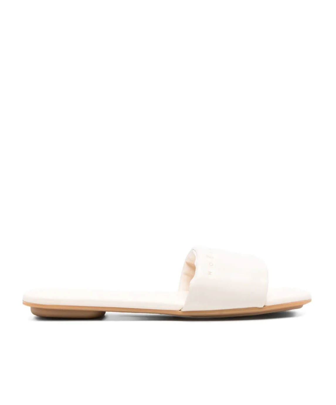 Hogan Leather Slide Shoes In White