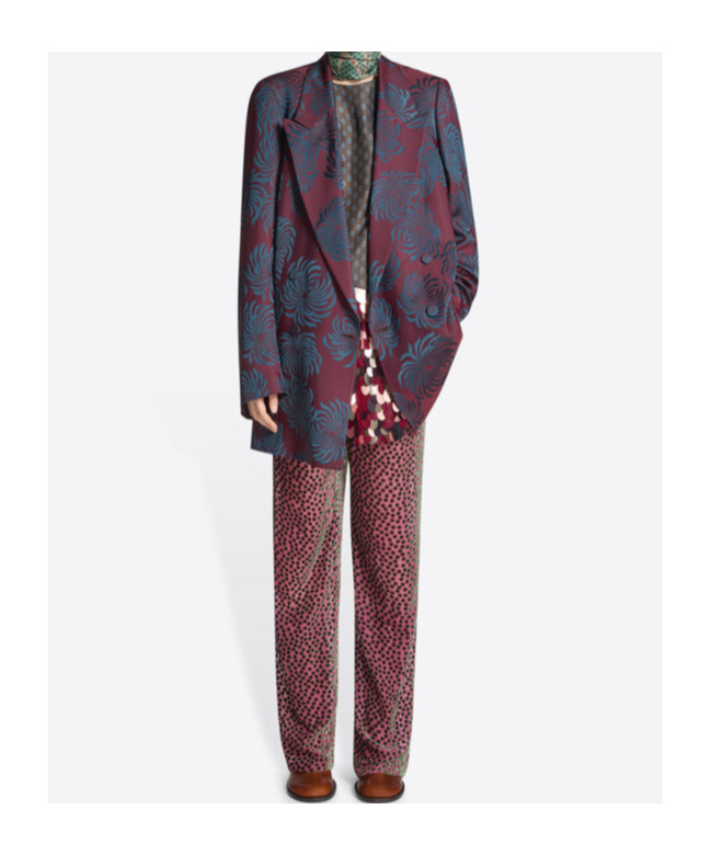 Dries Van Noten Jacquard Blazer In Multi