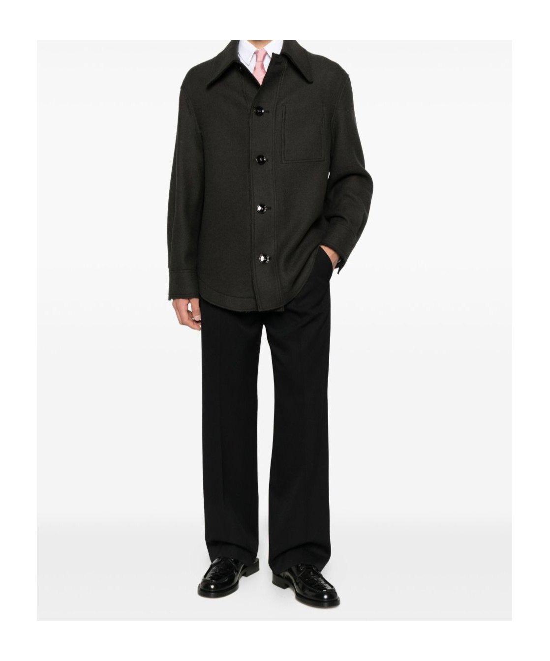 Ami Alexandre Mattiussi Ami Paris Wool Shirt Jacket In Black