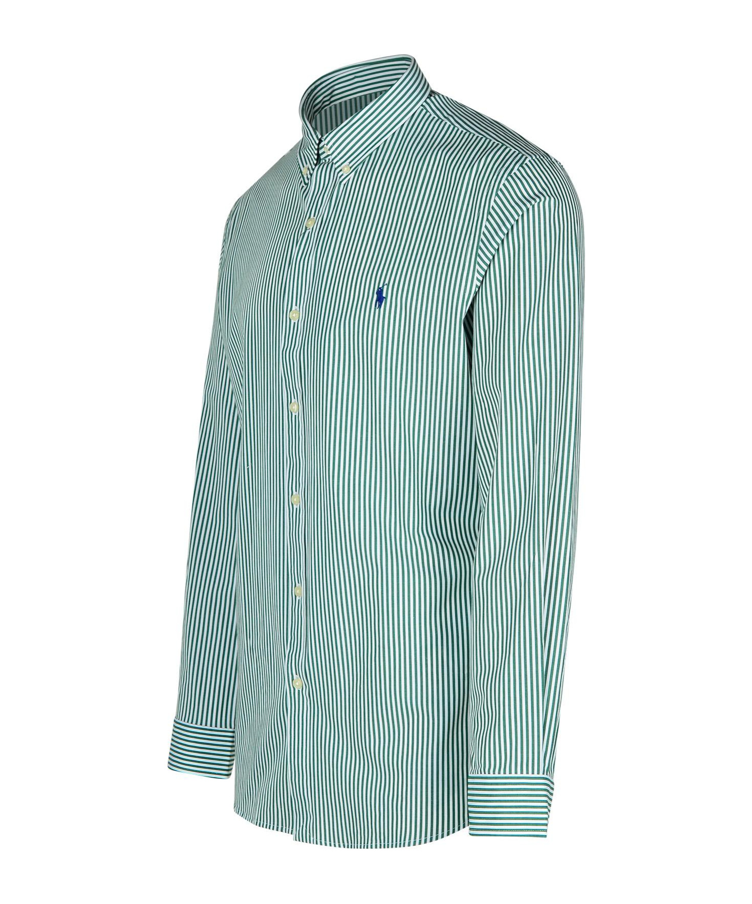Polo Ralph Lauren Cotton Shirt Striped Pattern In Green
