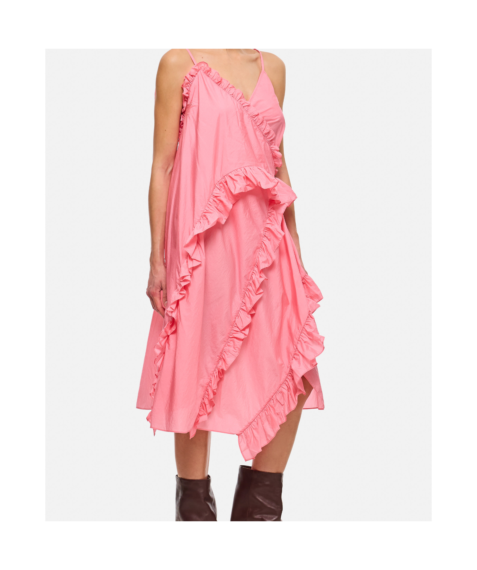 Cecilie Bahnsen Amilia Dress Shiki Light Taffeta Sorbet In Rose