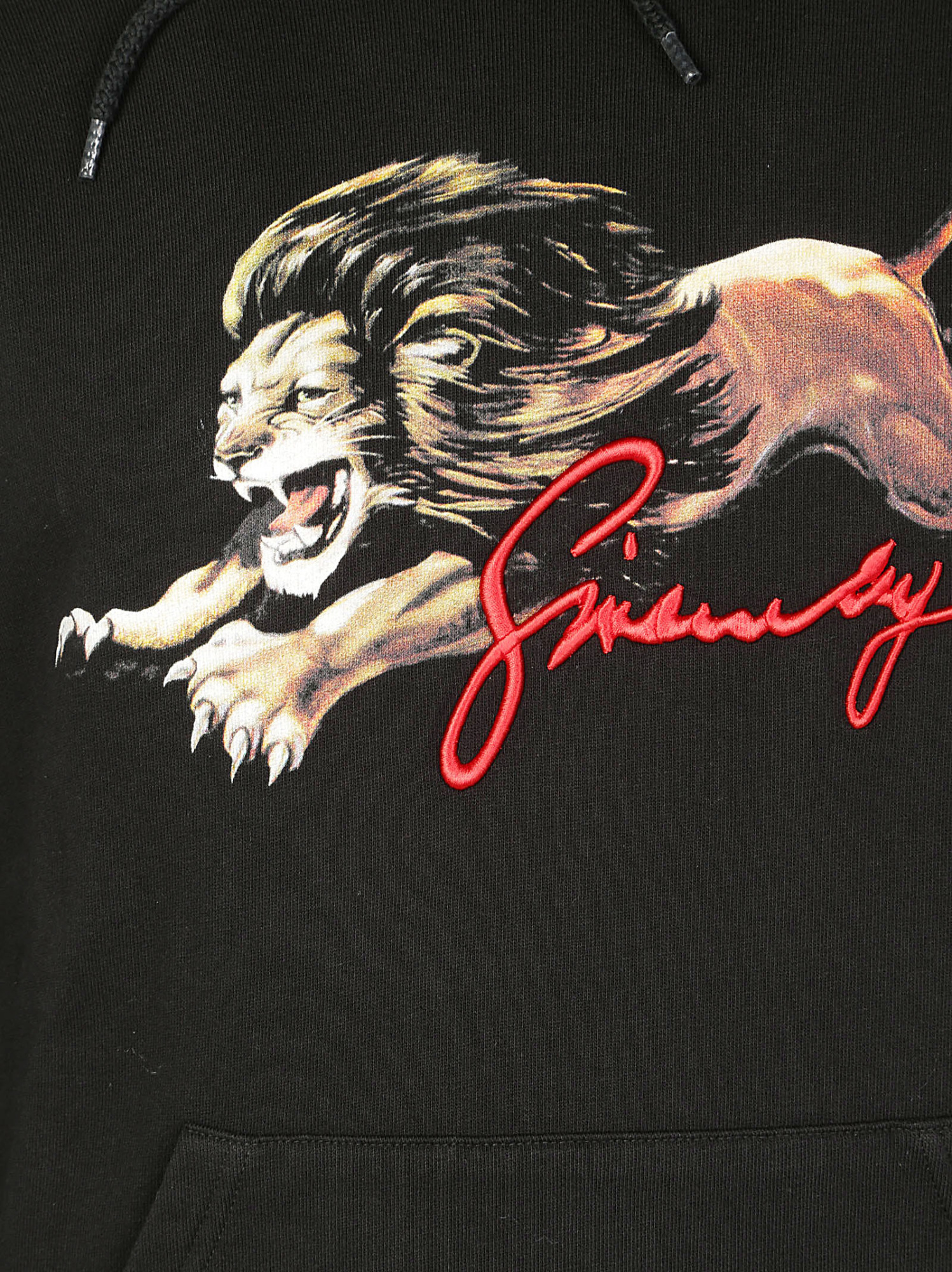 Givenchy Leo Print Hoodie In Black