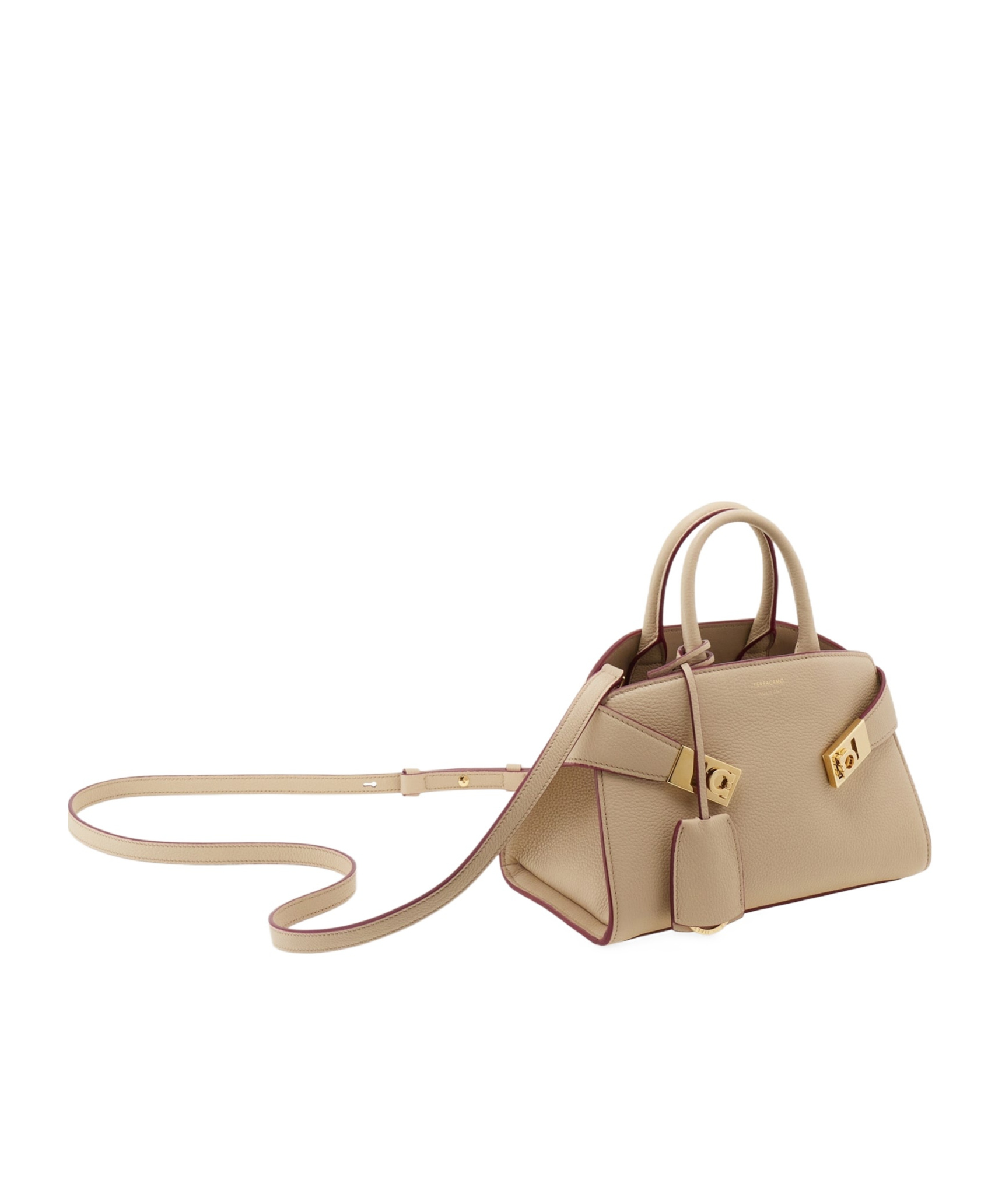 Ferragamo Hug Mini Bag In Nude