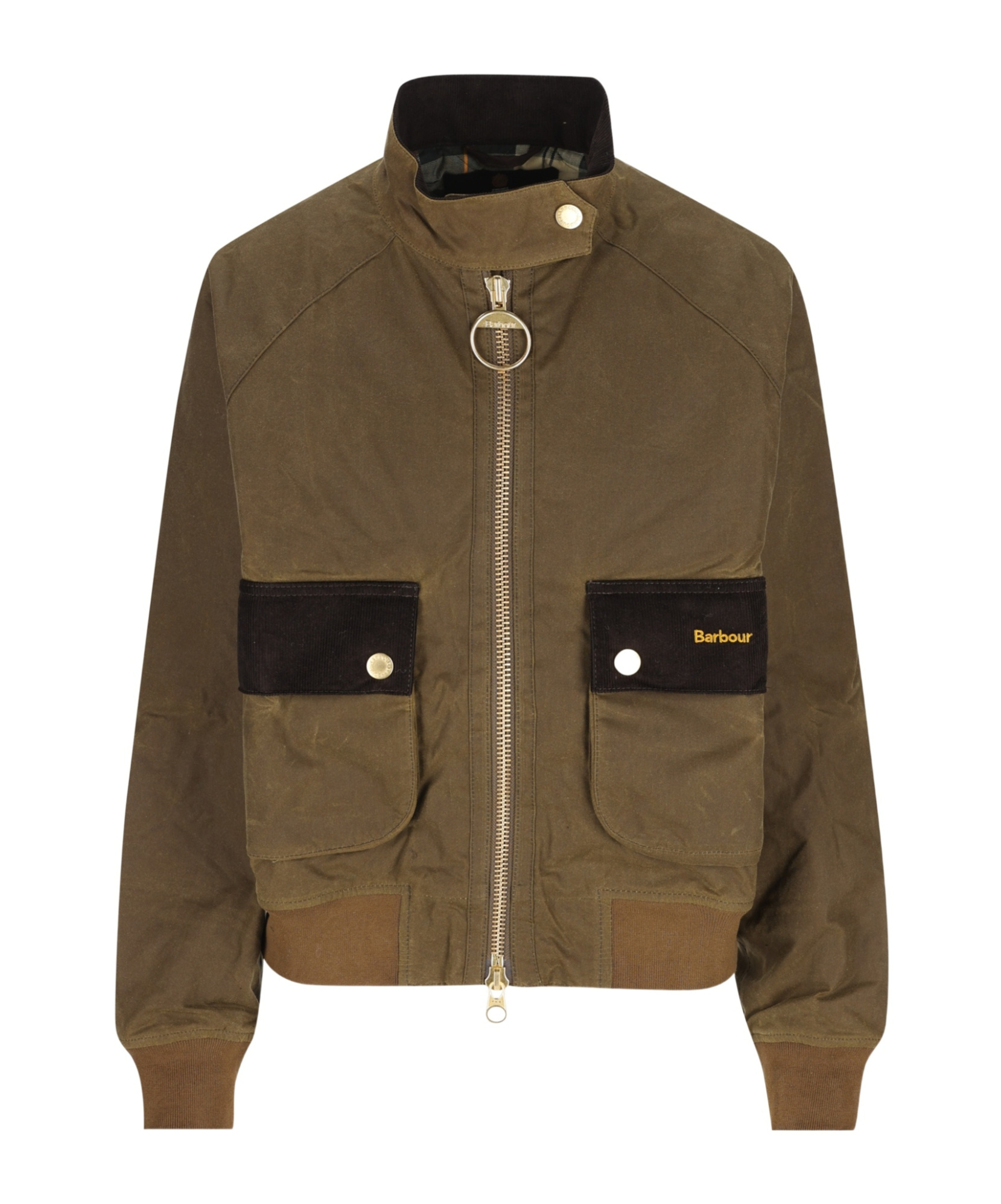 Barbour Long-sleeve Zip-up Jacket In Brown
