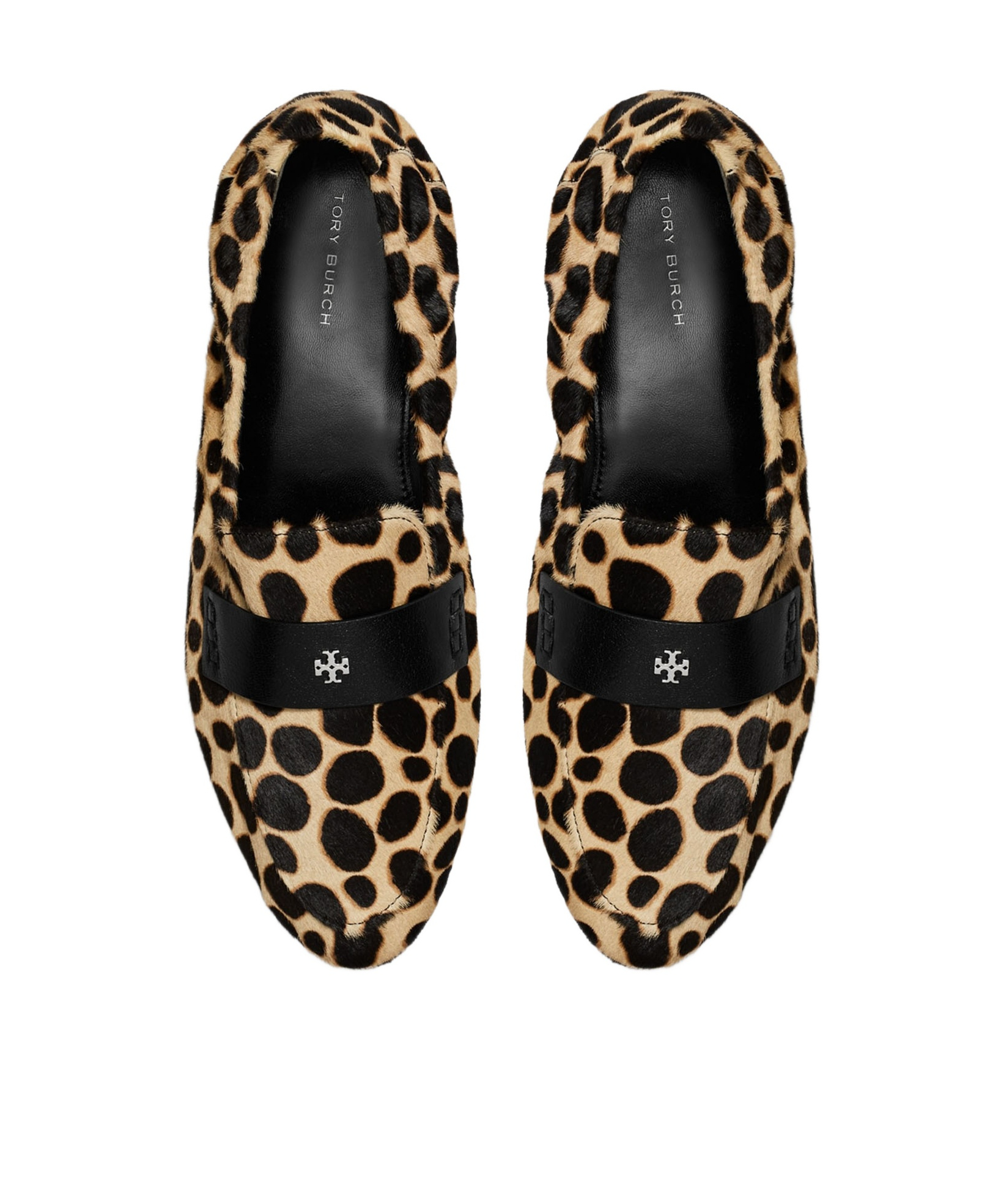 Tory Burch Animal Print Pony Skin Loafers In Brown
