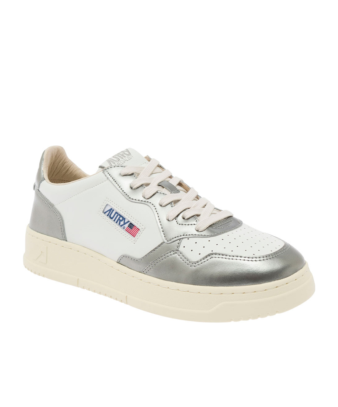 Autry Medalist Low Leather Sneakers In Nude