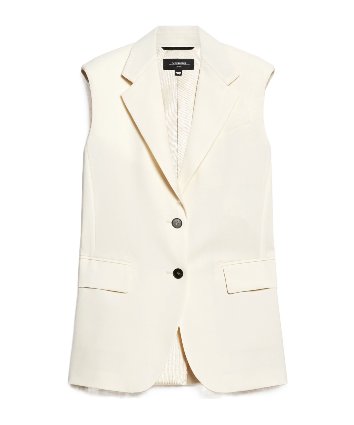 Weekend Max Mara Sleeveless Wool Vest In White