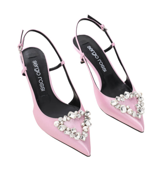 Sergio Rossi 50mm Sr. Godiva Pumps In Pink