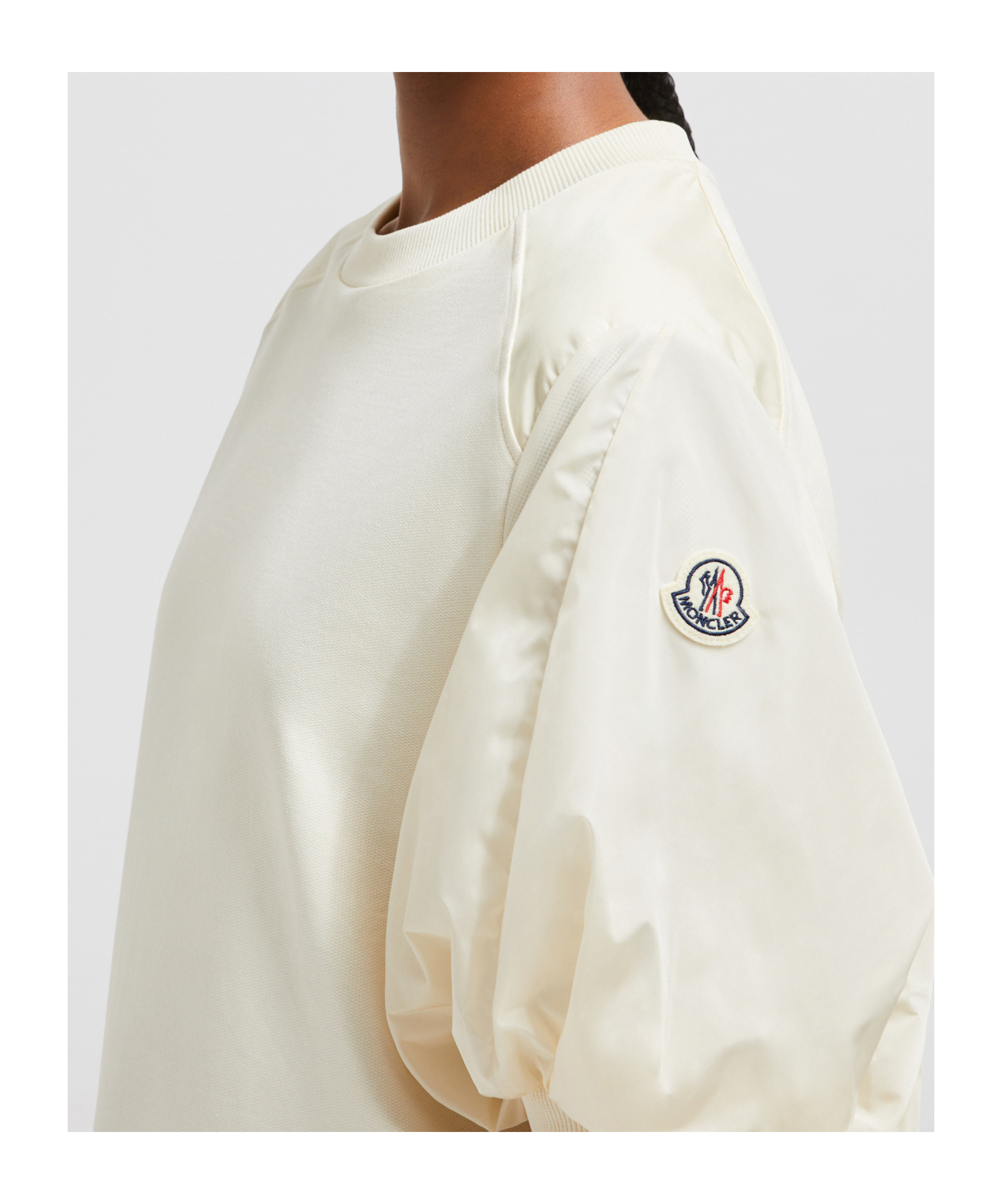 Moncler Open-necked Black Shirt In White