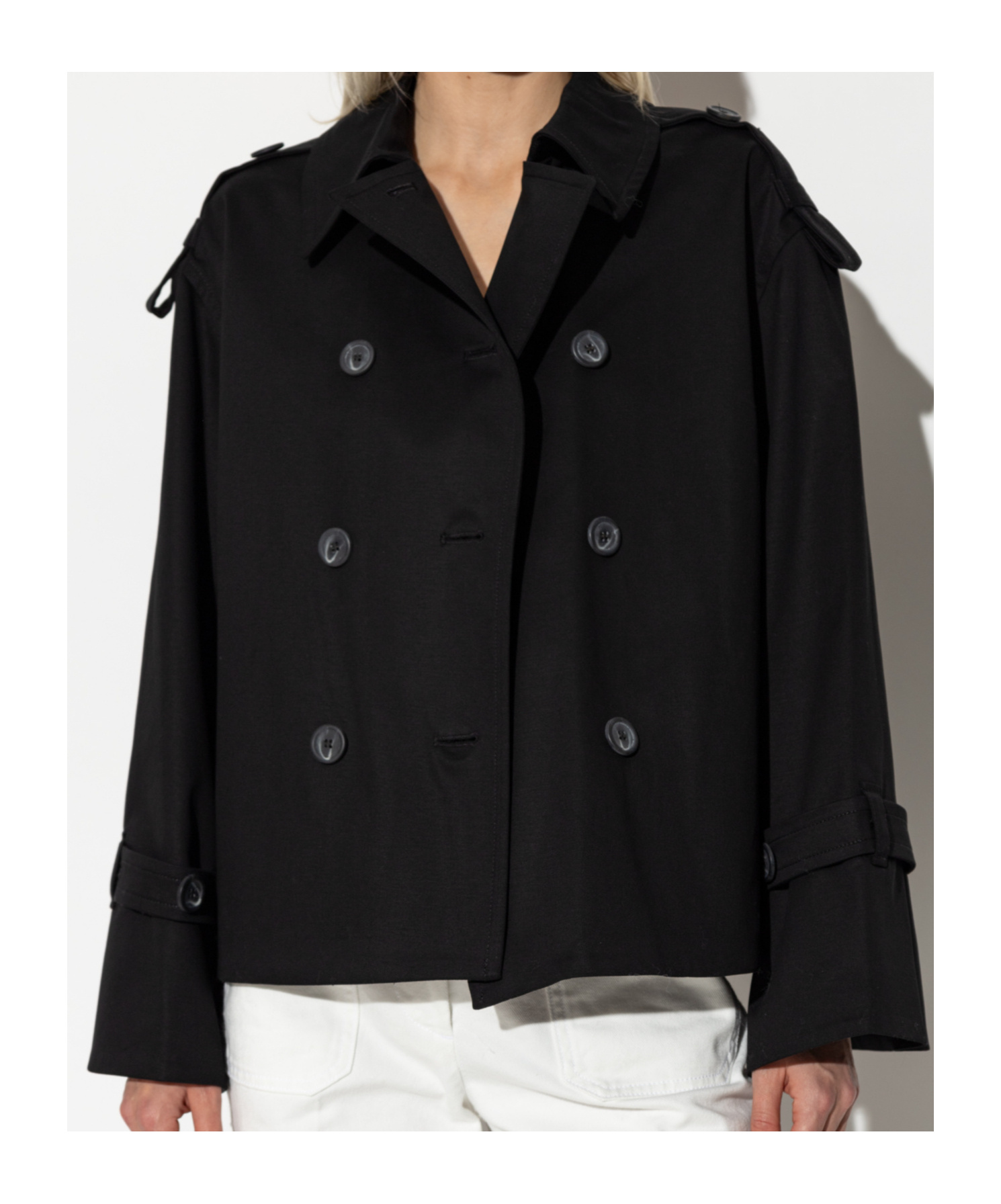 Shop By Malene Birger Double-breasted Jacket In Black
