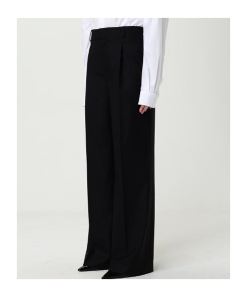 Moschino High-waisted Casual Pants In Black
