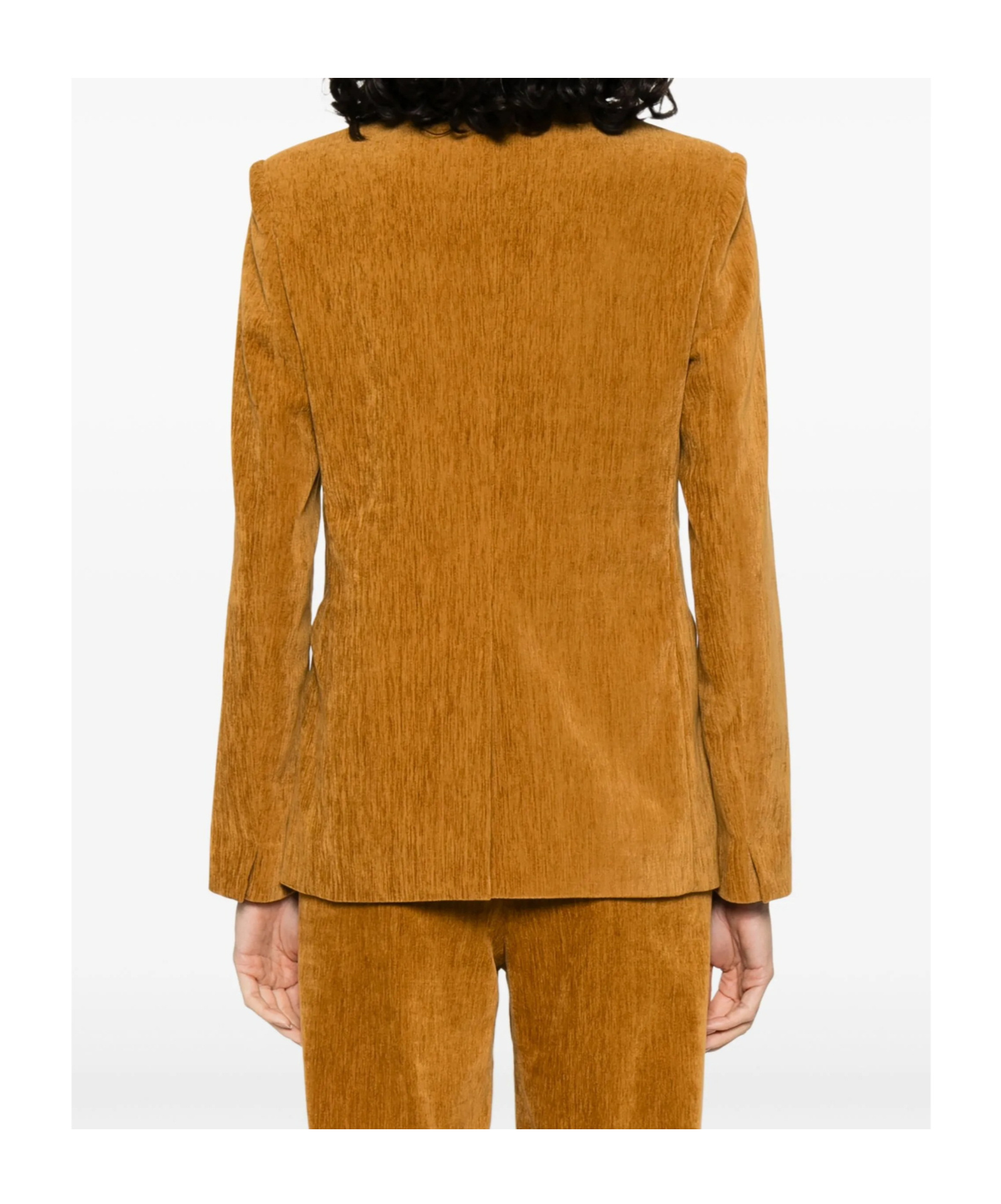 Forte Forte Double Velvet Double Breasted Jacket In Orange