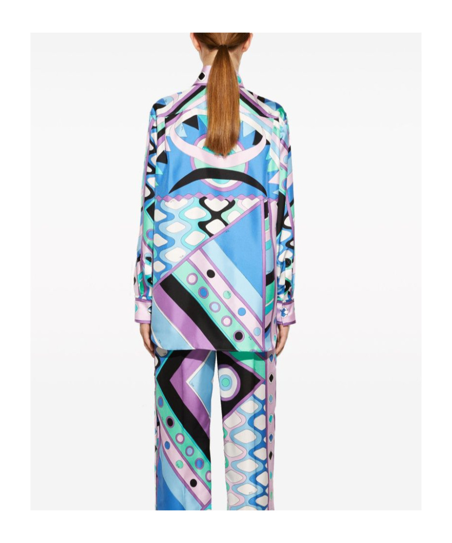 Pucci Vivara-print Silk Shirt In Multicolor