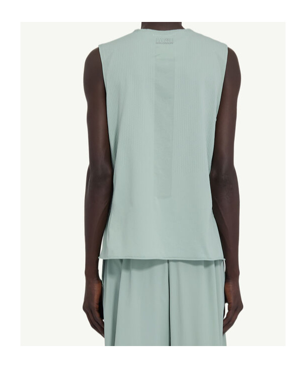 Mm6 Maison Margiela Mesh Graphic Sleeveless Vest