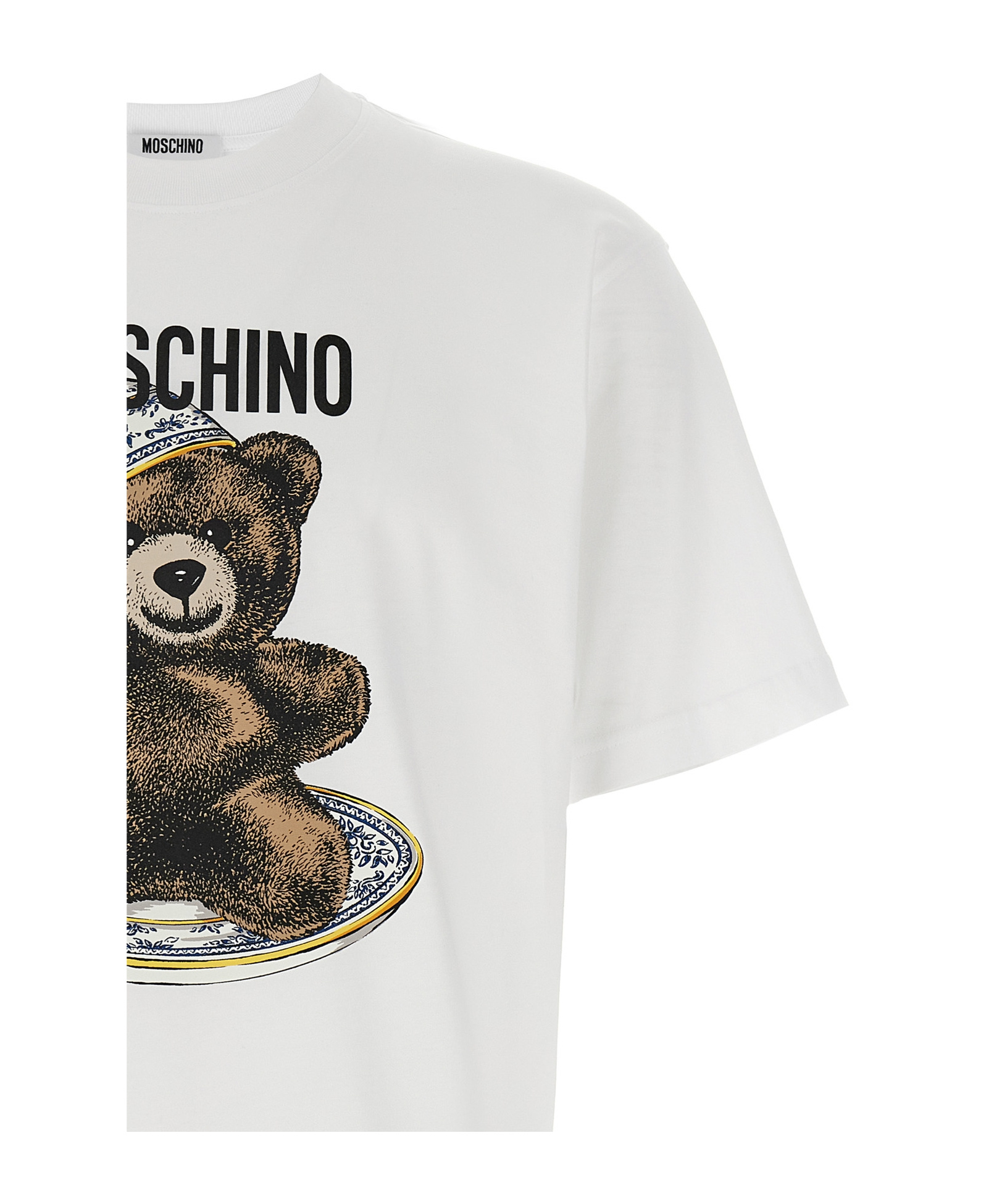 Moschino Teddy Bear Print Crewneck T-shirt In White