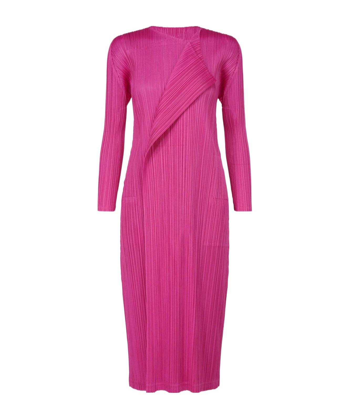 Issey Miyake Pleated Dress In Pink