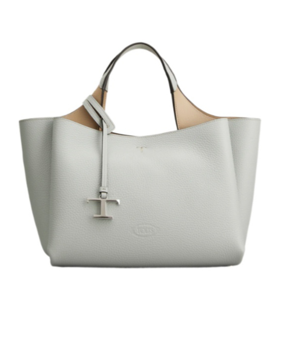 Tod's Double Handle Shoulder Bag In Gray