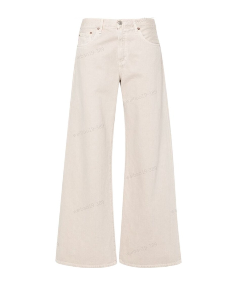 Agolde Low Slung Baggy Low-rise Straight-leg Jeans In White