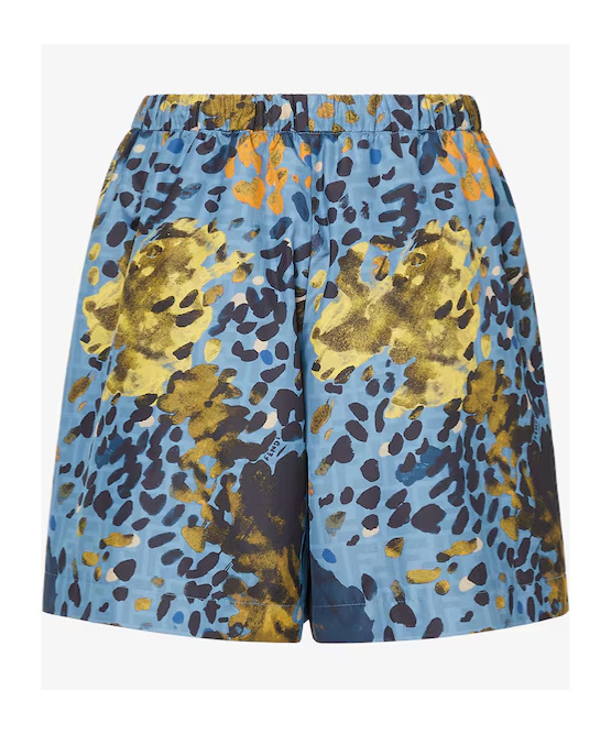 Fendi Multicolour Ff Nylon Printed Shorts In Multi