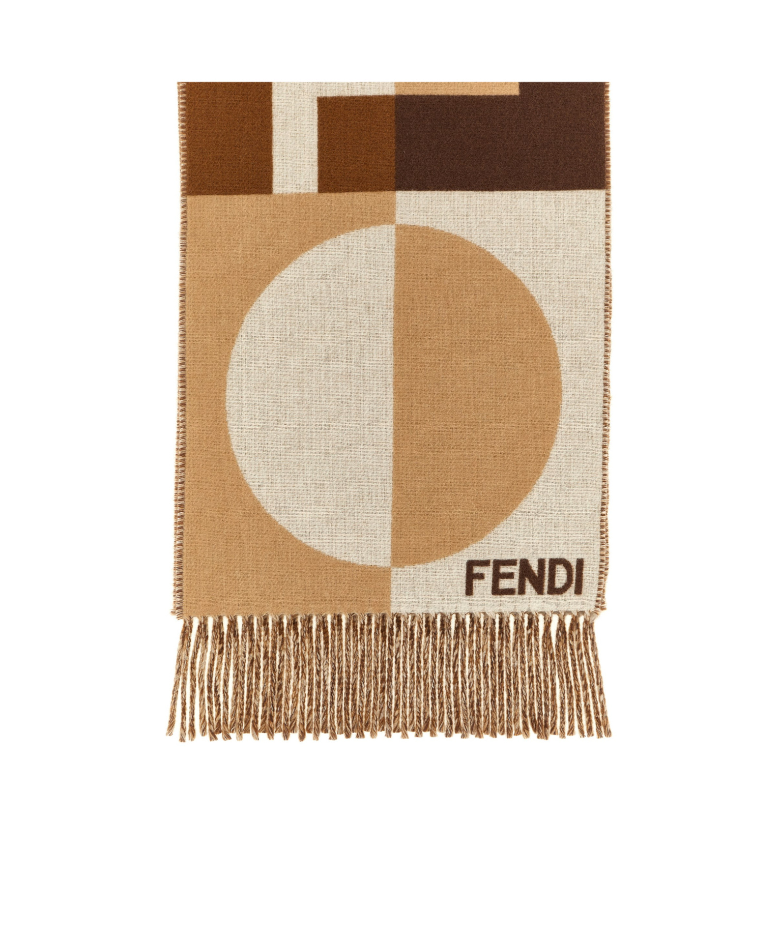 Fendi Cashmere Wool Scarf Scarves And Foulards Brown In Multi