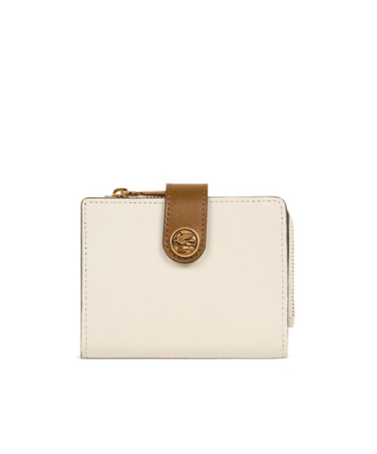 Etro Small Leather Wallet In White