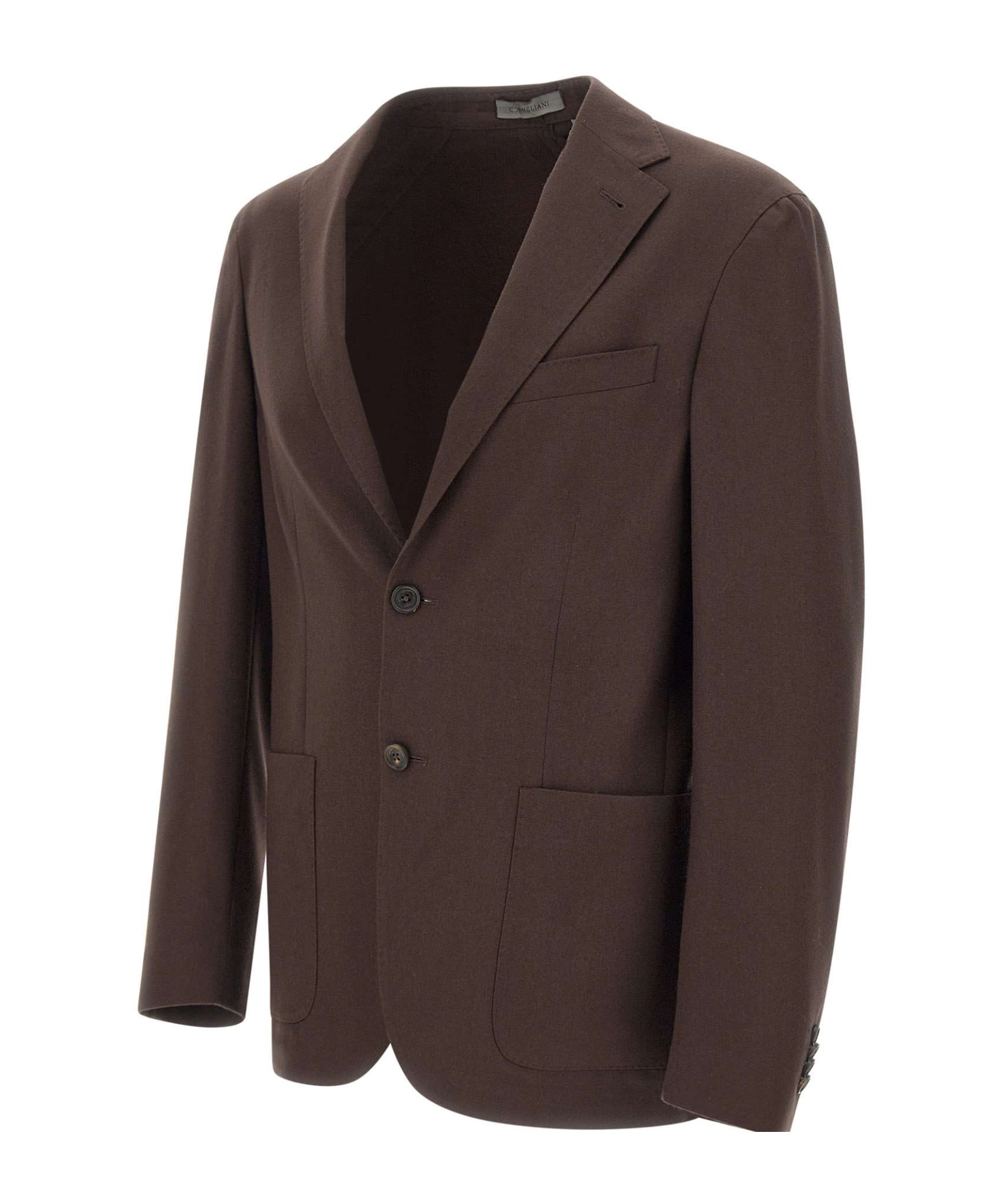 Corneliani Two-button Patch-pocket Blazer In Brown