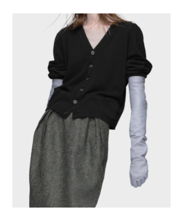 Maison Margiela Wool Cardigan In Black