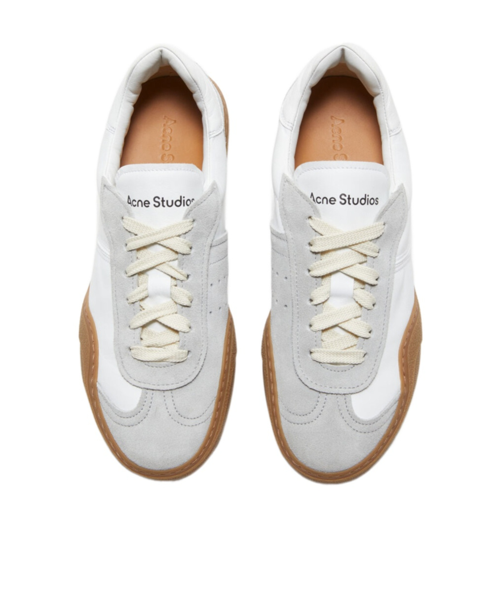 Acne Studios Nappa And Suede Leather Sneakers In In White