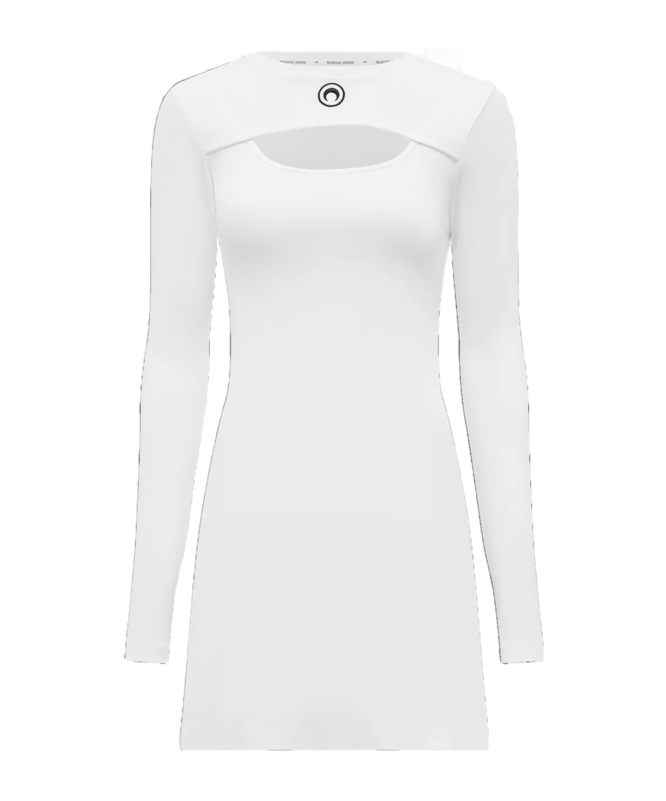 Marine Serre Fitted Mini Cut-out Dress With Crewneck And Flare Silhoutte