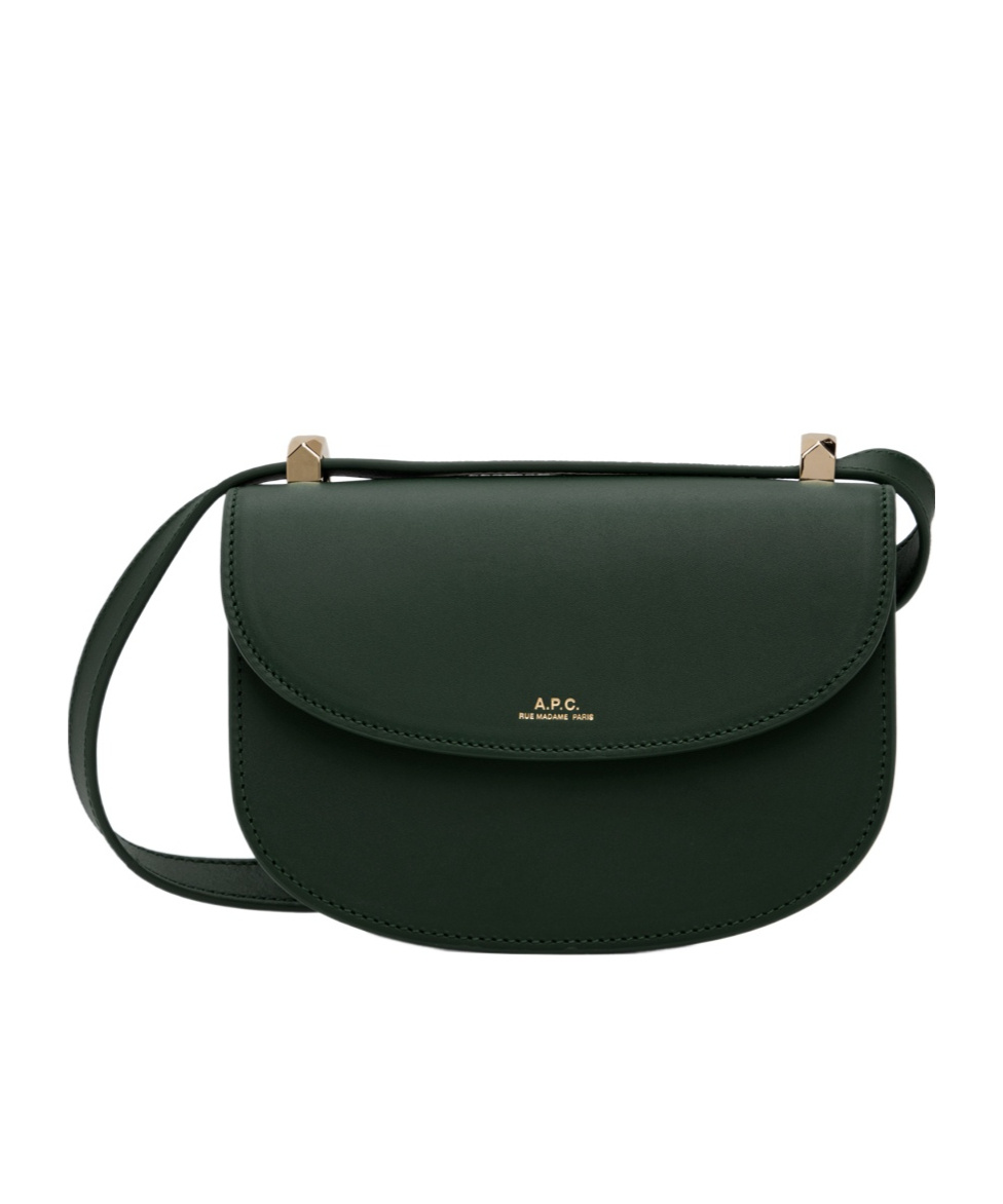 Apc Adjustable Shoulder Strap Logo Shoulder Bag In Green