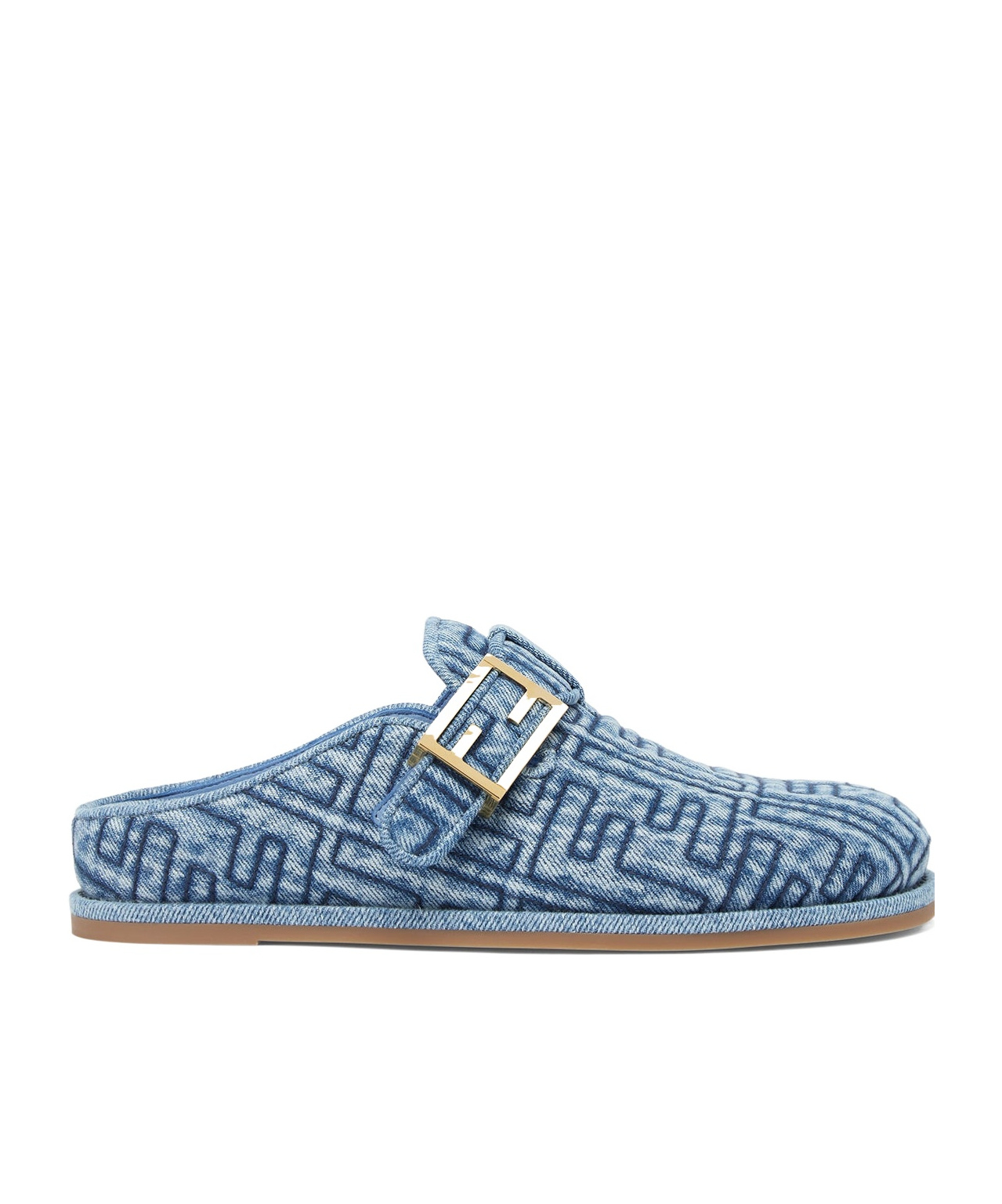 FENDI BLUE DENIM MULES