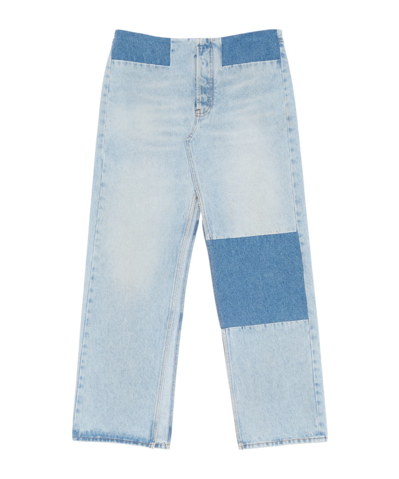 Shop Mm6 Maison Margiela Long Denim Skirt In Blue