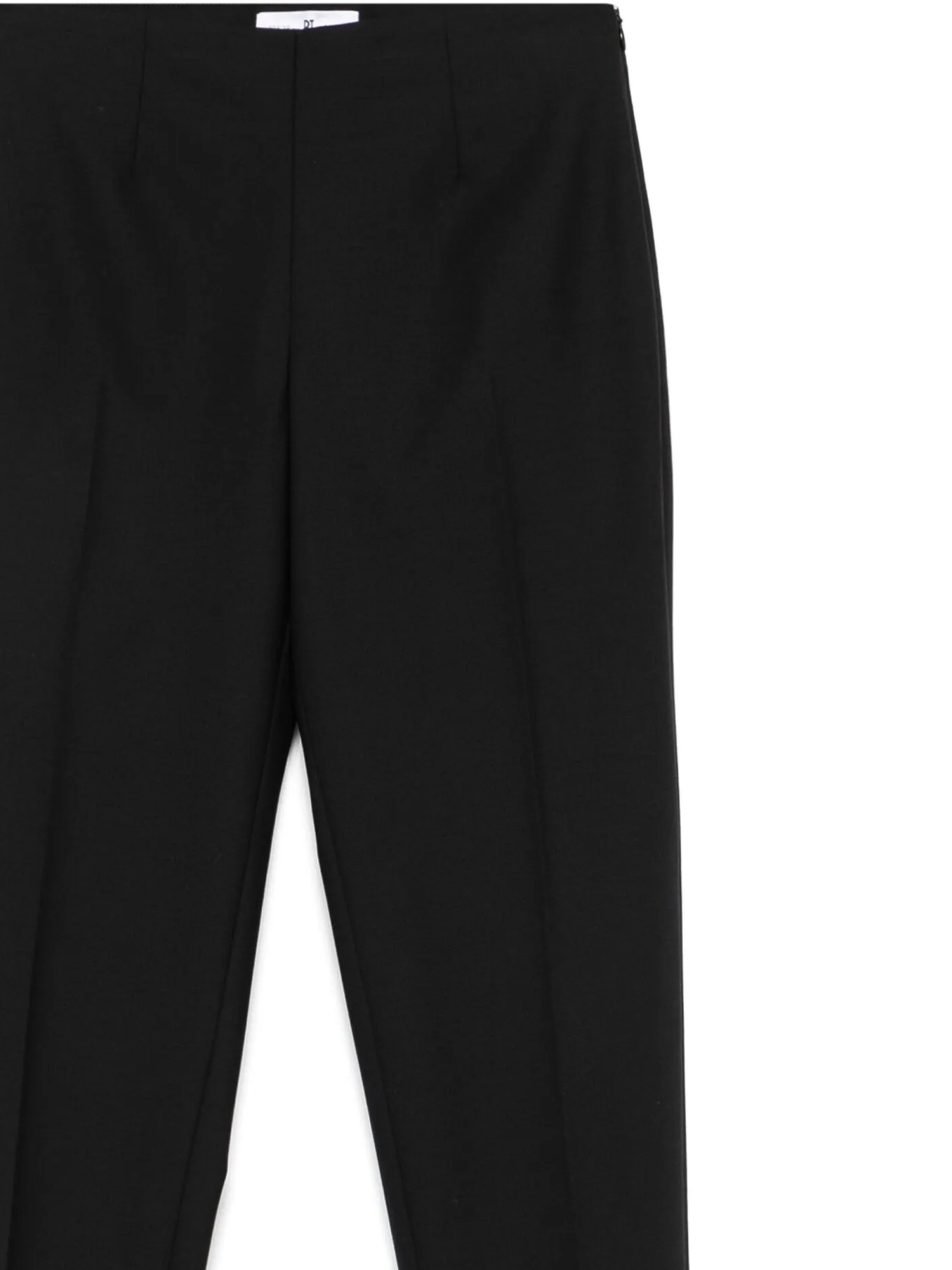 Pt Torino Straight Leg Trousers With Pleated Front And Side Slits