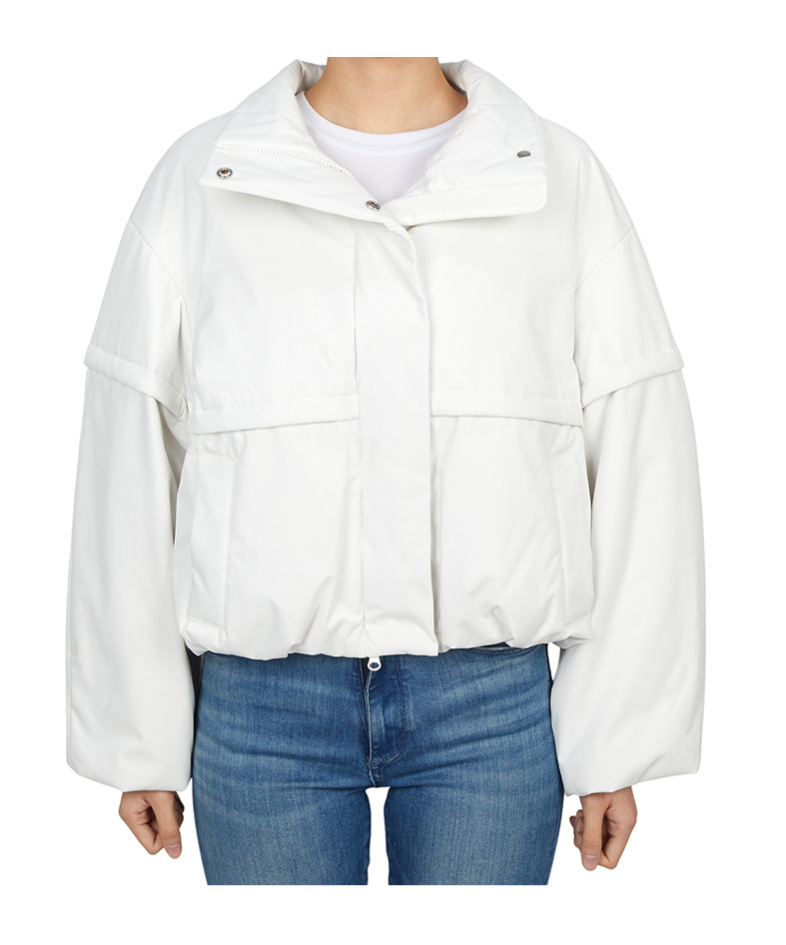 Max Mara Long-sleeved Cotton-padded Jacket In White